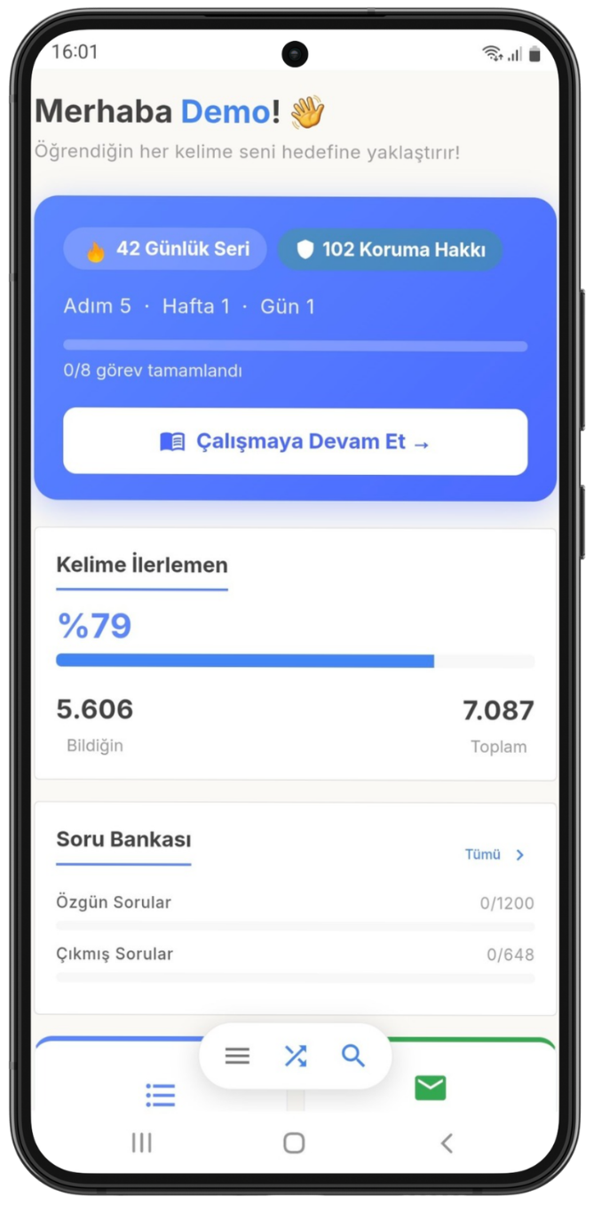 bolkelime günlük görevler ekranı